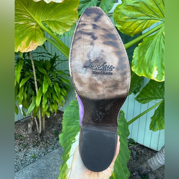 Lucchese Classics Handmade Purple cowboy boots size 8 - Picture 11 of 12